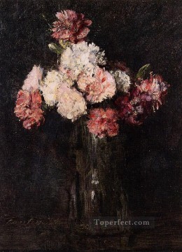印象派の花 Painting - シャンパングラスに入ったカーネーション 花画家 アンリ・ファンタン・ラトゥール